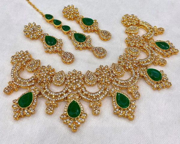 Necklace earrings with bindiya quality 👌