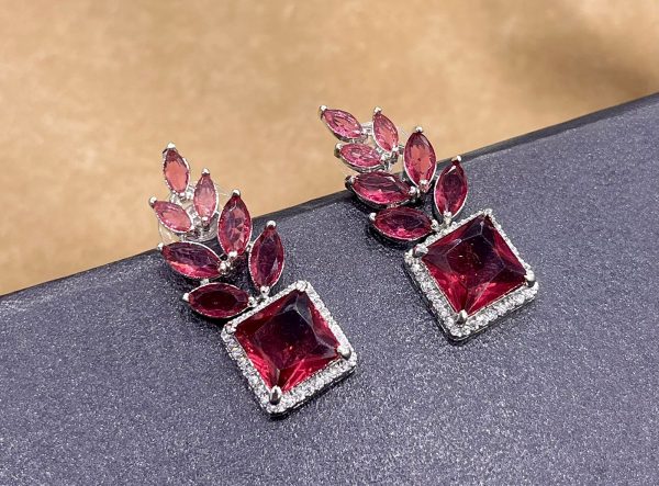 American Diamond Zircon stone work Beautiful Earings