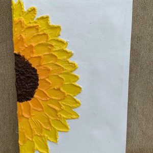 Textured sunflower art