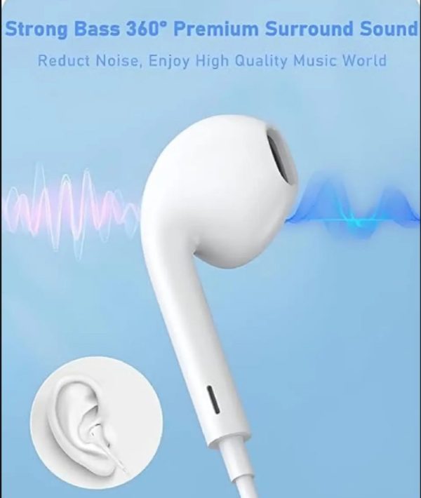 100% Original Gionee Handfree | Gionee Original Type C Handfree | High Quality Deep Bass Sound Earphones, Gaming earphones | High quality Handfree High Quality | Gionee type C Handsfree , High Quality Deep Base Sound for Android with Type C interface - Image 4